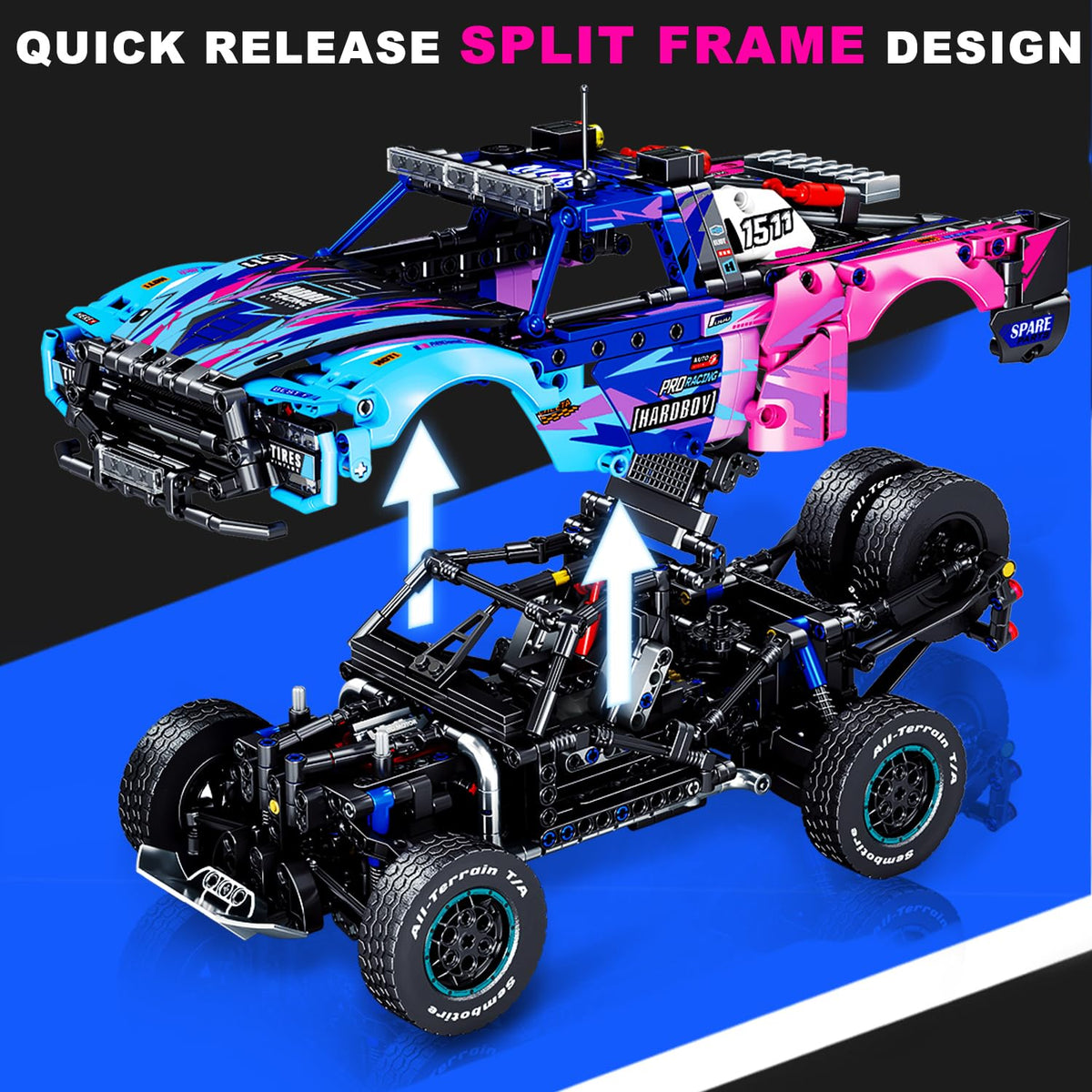 ZGZBLOCK Baja 1000 Trophy Truck kit, luxurious box packaging, gift-ready