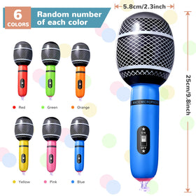 Zhanmai inflatable microphones pink for cute stage props and photo moments