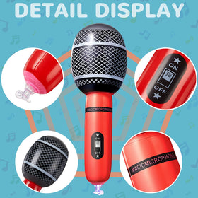 Zhanmai inflatable microphones red for vibrant party accents and playful performances