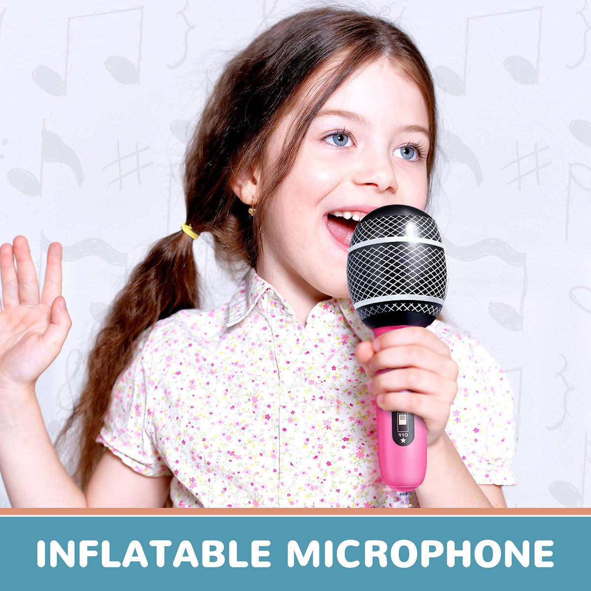 Zhanmai inflatable microphones yellow for bright celebration decor and fun scenes