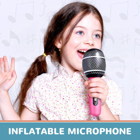 Zhanmai inflatable microphones yellow for bright celebration decor and fun scenes