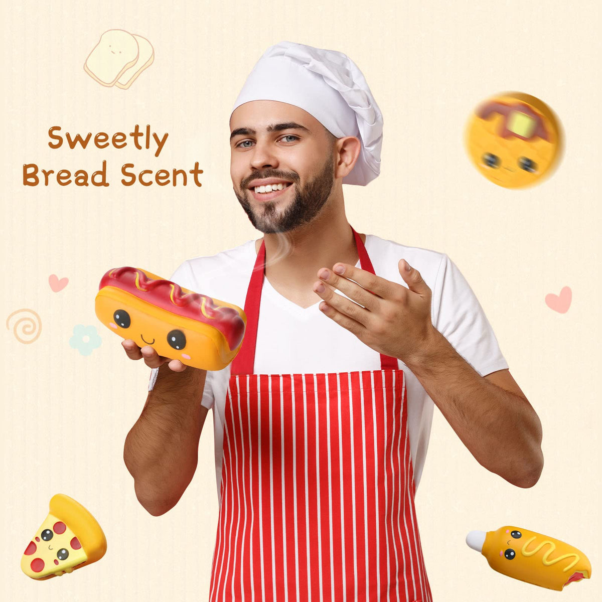 Zhanmai foam bread stress toy with pleasant fragrance for mood lift