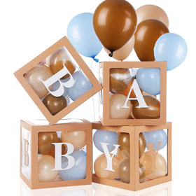 Zhanmai baby boxes for bear shower setup with four transparent units—easy display.