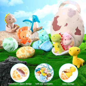 Zhanmai colorful dinosaur plush set with soft texture