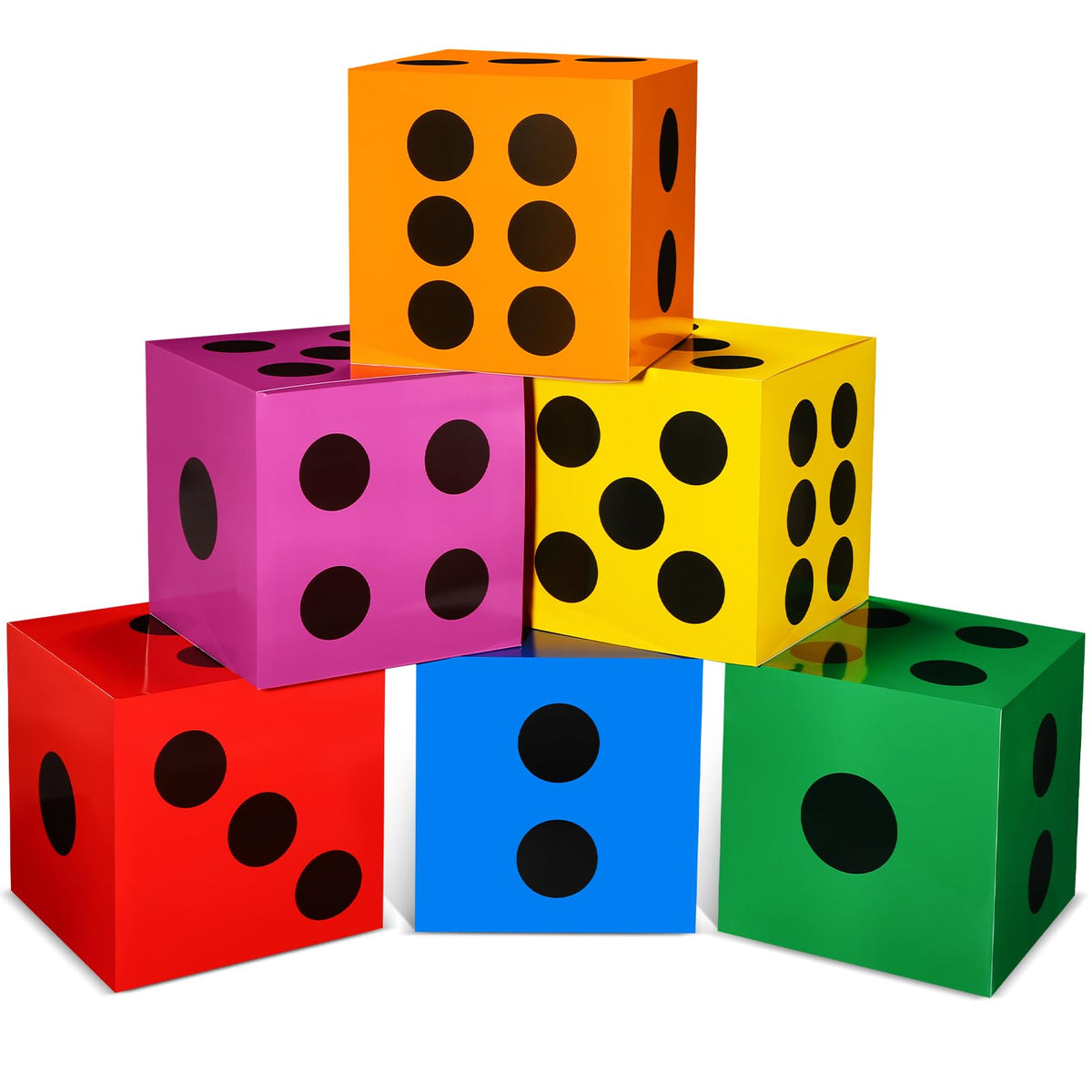 Zhanmai multicolor dice box stack as versatile centerpiece option