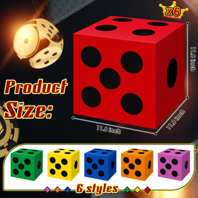Zhanmai large orange dice box centerpiece for casino party decor