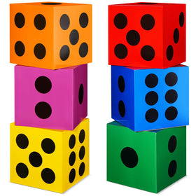 Zhanmai large red dice box centerpiece for casino party decor