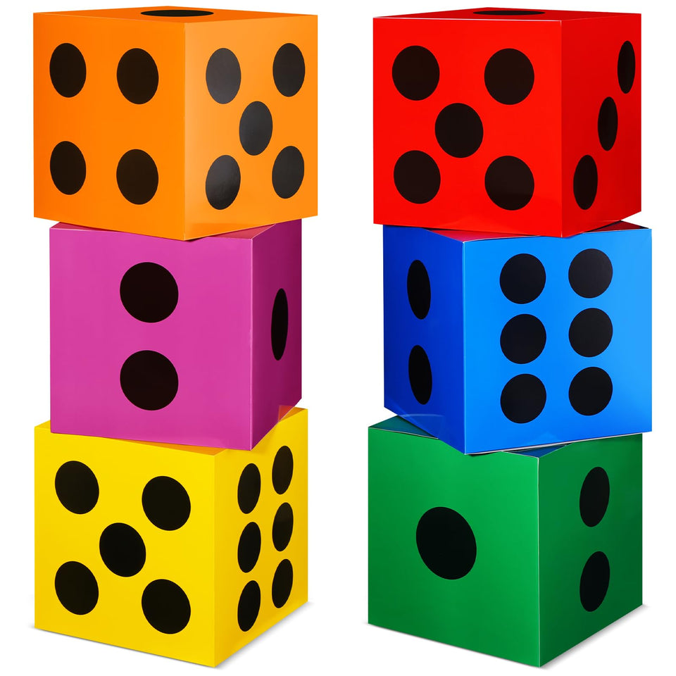 Zhanmai large red dice box centerpiece for casino party decor