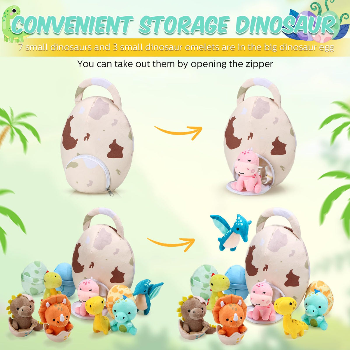 Zhanmai large dinosaur egg pack as centerpiece for playtime