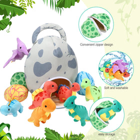 Zhanmai small dinosaur egg pack plush for easy gift packaging and play.