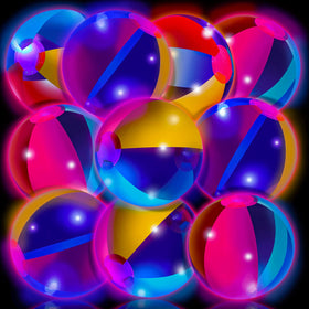 Zhanmai glow beach ball LED-illuminated for pool play.