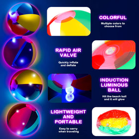 Zhanmai LED beach ball designed for outdoor backyard fun.