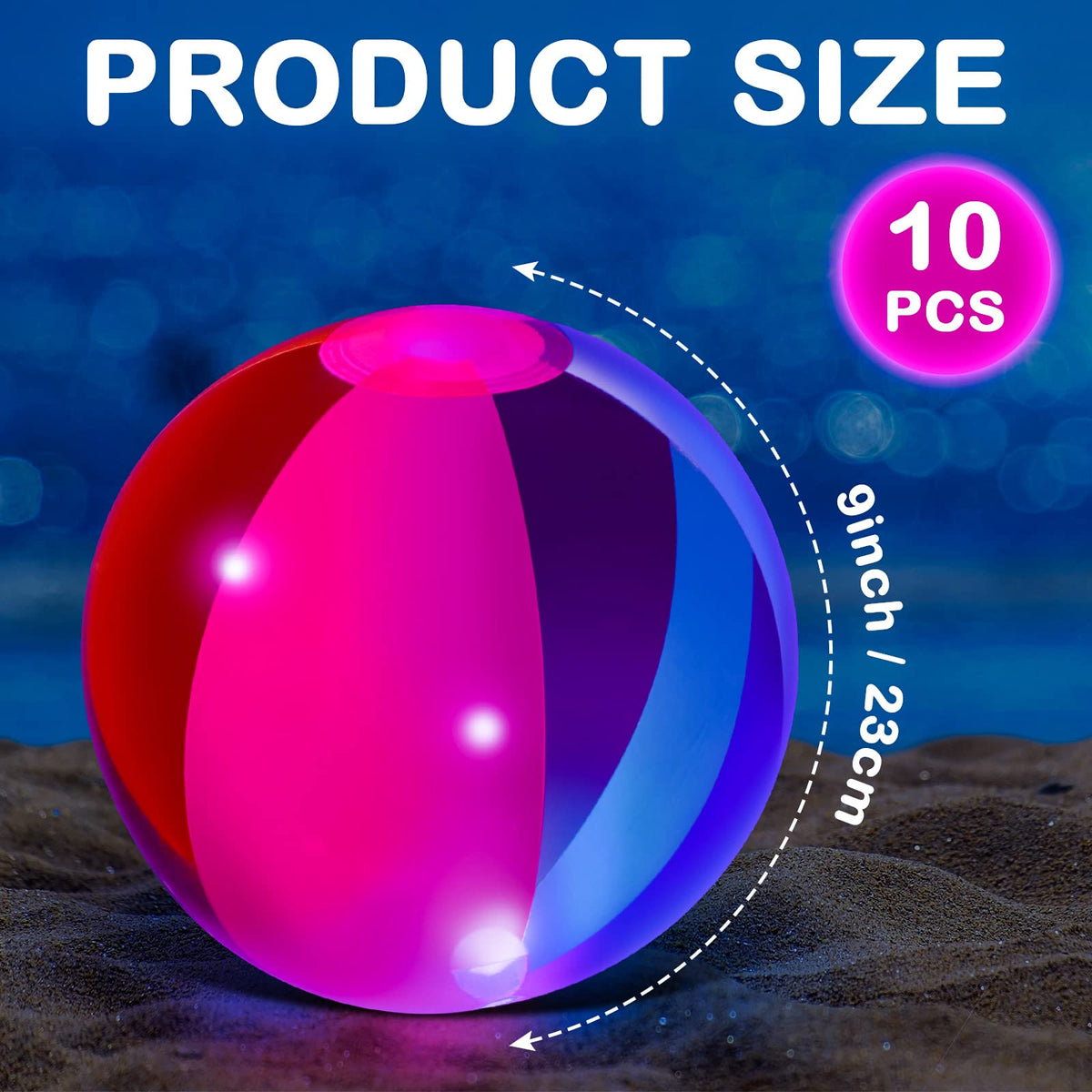 Zhanmai luminous beach ball made of safe PVC for poolside fun.