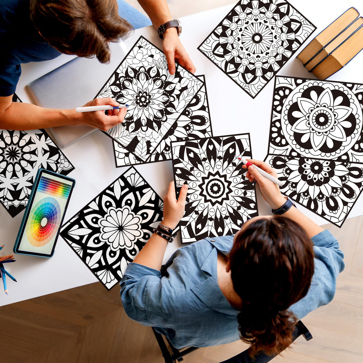 Zhanmai mandala velvet posters with varied designs for festive activities.