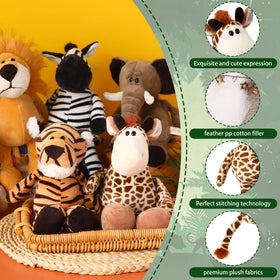 Zhanmai zebra plush, compact size ready for travel-friendly toy storage