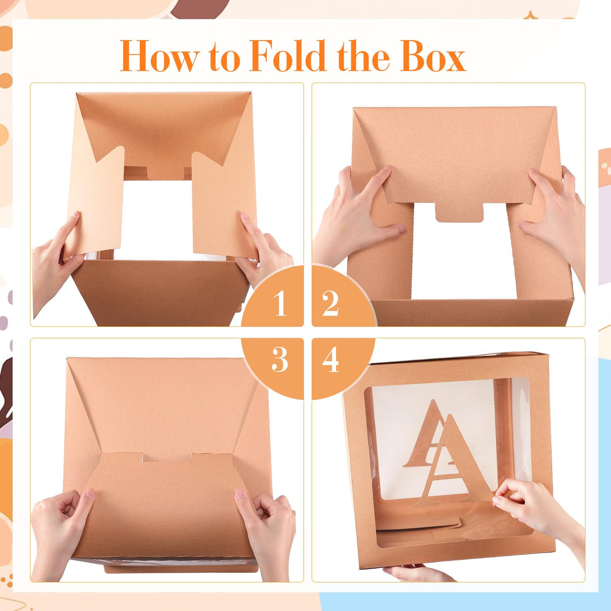 Zhanmai transparent balloon box ready for simple assembly and chic decor.
