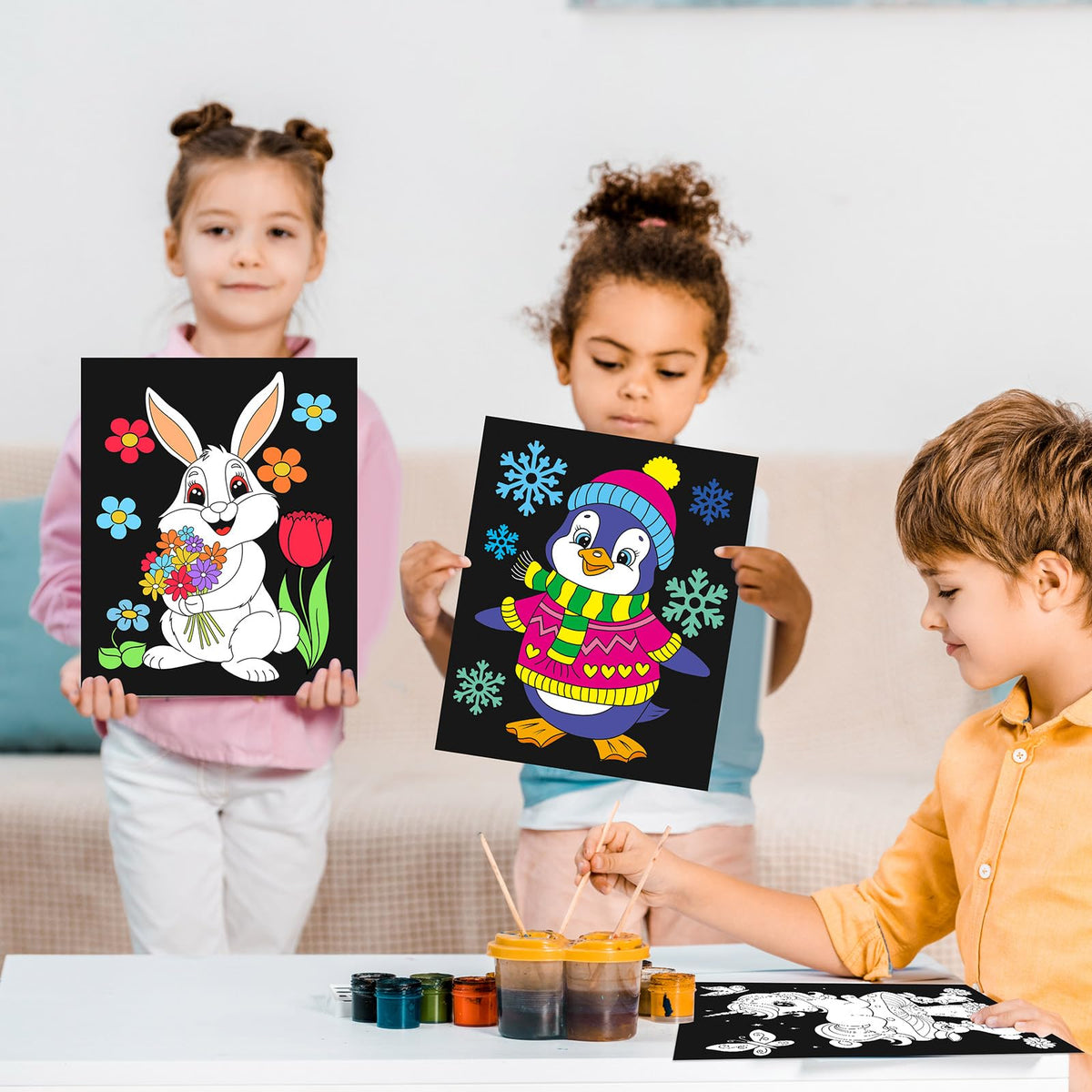 Zhanmai velvet posters; 8x10 inch animal designs for quick, engaging coloring sessions.