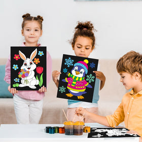 Zhanmai velvet posters; 8x10 inch animal designs for quick, engaging coloring sessions.