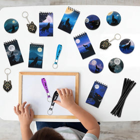 Zhanmai wolf party favors PVC keychains provide durable wolf-themed accents.