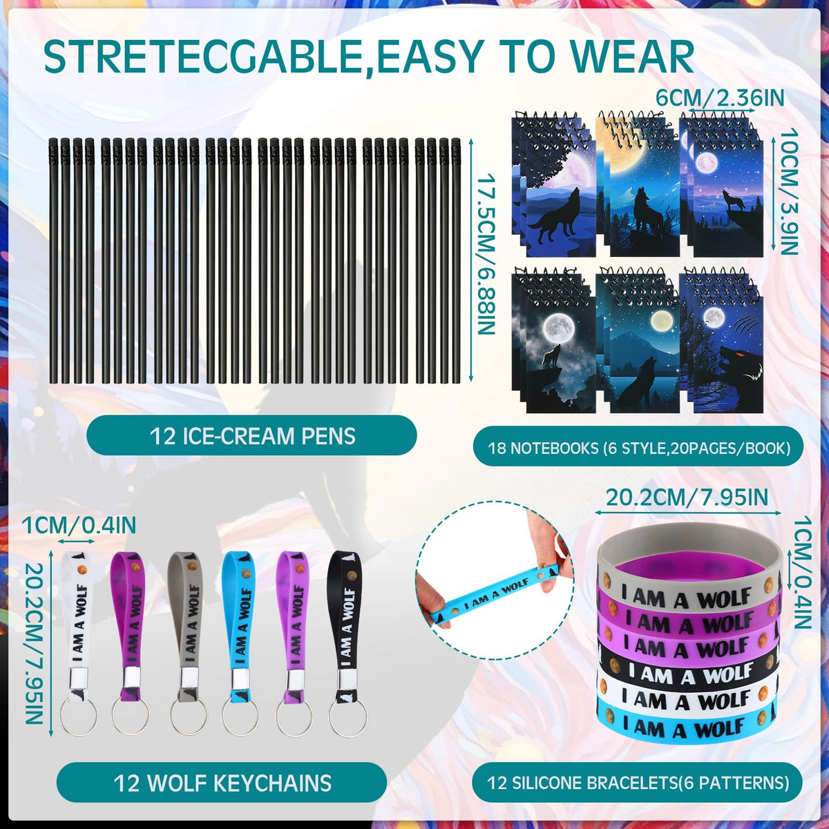 Zhanmai wolf party favors rubber bracelets perfect as wearable keepsakes.