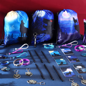 Zhanmai wolf party favors rubber keychains ideal for keys and bags.