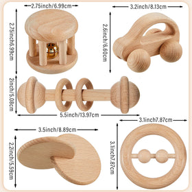 Zhanmai wooden push car promotes early mobility and exploration