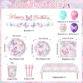 ZHBZPTY butterfly napkins 24-pack for quick cleanup