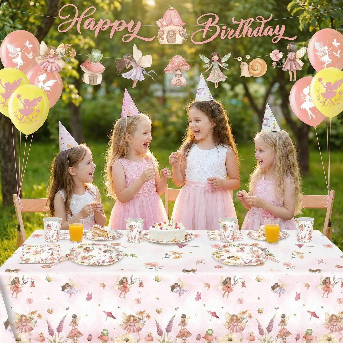 ZHBZPTY fairy dinnerware banner kit for quick setup