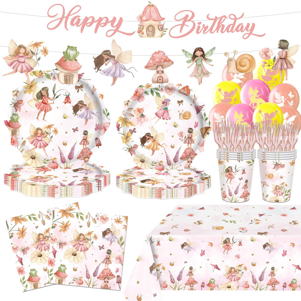 ZHBZPTY fairy plates 24-guest set for easy party dining
