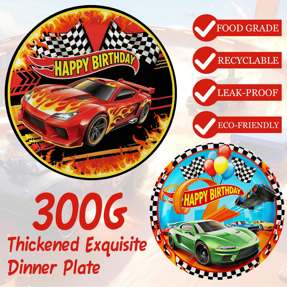 ZHBZPTY race car napkins provide soft, absorbent cleanup for guests