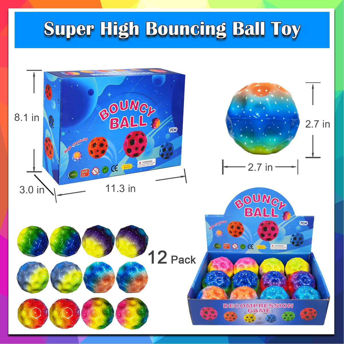ZHEBAG space moon ball highlighting high bounce and lightweight feel for kids.
