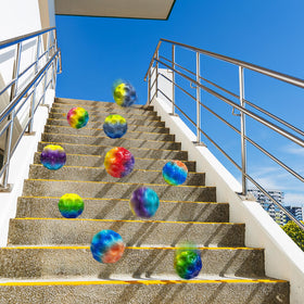 ZHEBAG bouncy ball showcasing planet-like surface textures for improved hand grip.