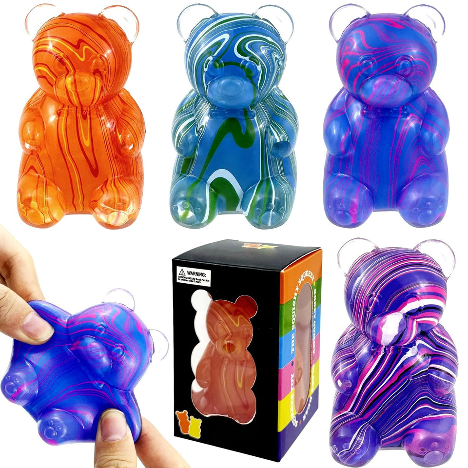 ZHEBAG stretch bear squishy toy with soft texture for calming tactile play and focus aid.