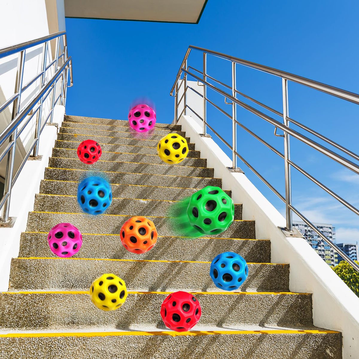 ZHEBAG space moon ball bright colors help locate ball quickly during outdoor play.