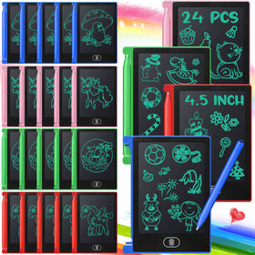 Zhehao 24-pack LCD mini writing tablets blue set for classroom fun and party favors.