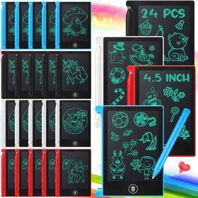 Zhehao 24-pack LCD mini writing tablet blue front for on-the-go doodling and learning.