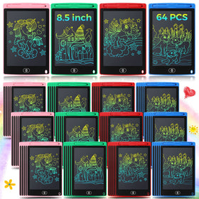 Zhehao 64-piece LCD writing tablet set in four colors for kids to share and learn.