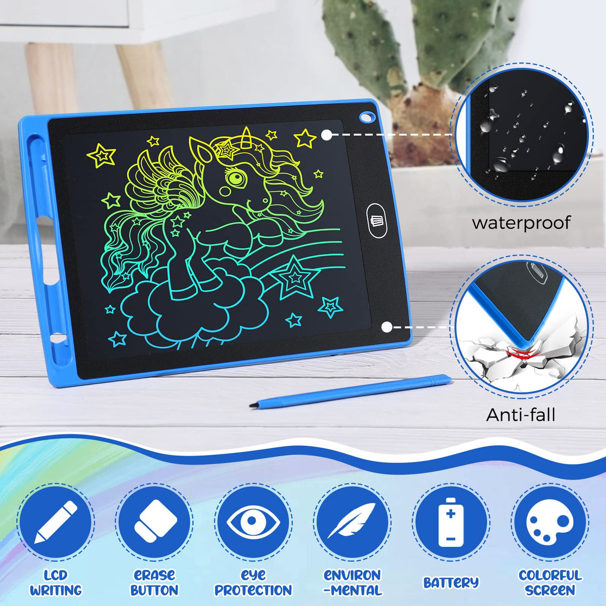 Zhehao 8.5-inch portable LCD tablet lightweight for drawing on the go.