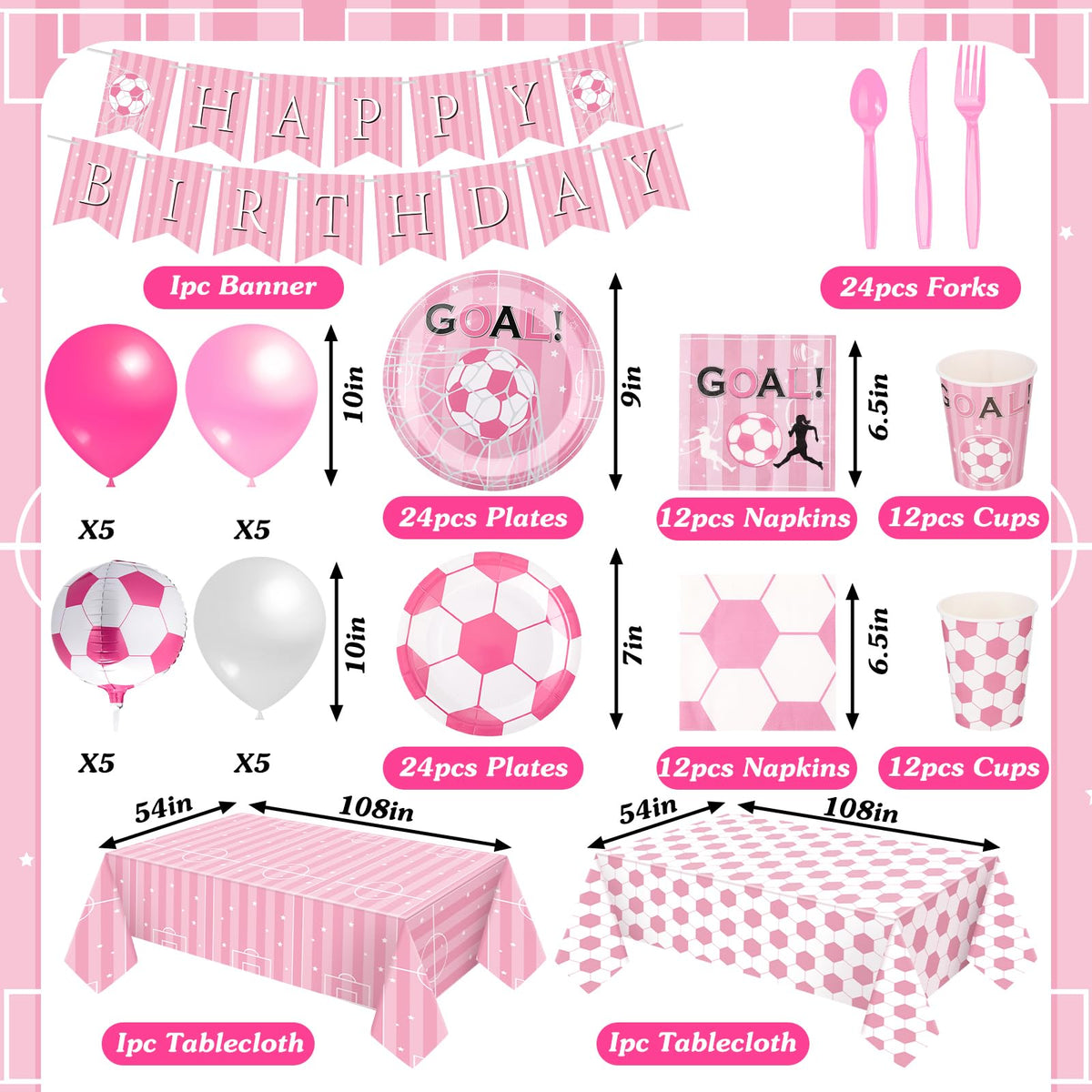 Zhehao banner and balloons decorate the party space for a soccer theme