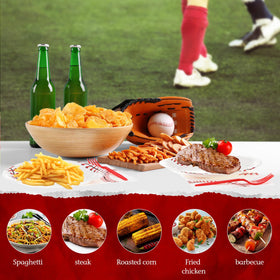Zhehao baseball forks 6.5 inches for convenient, safe party dining.