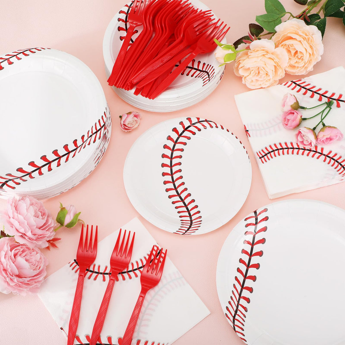 Zhehao baseball party set featuring disposables for complete dining essentials.