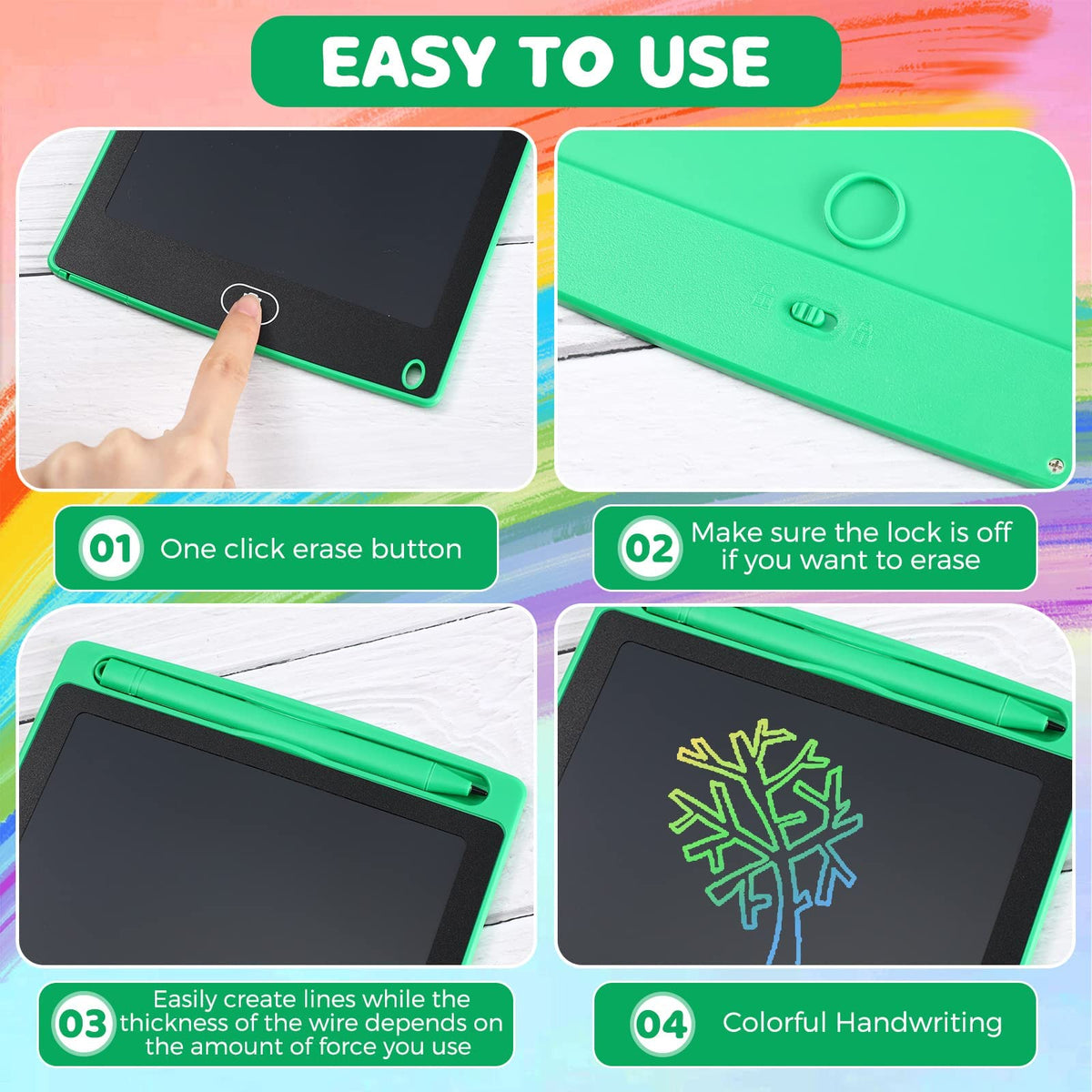 Zhehao versatile doodle tablets suitable as birthday or Easter gifts.
