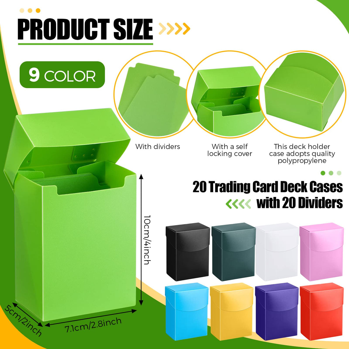 Zhehao card boxes with dividers clearly separate cards for quick access.