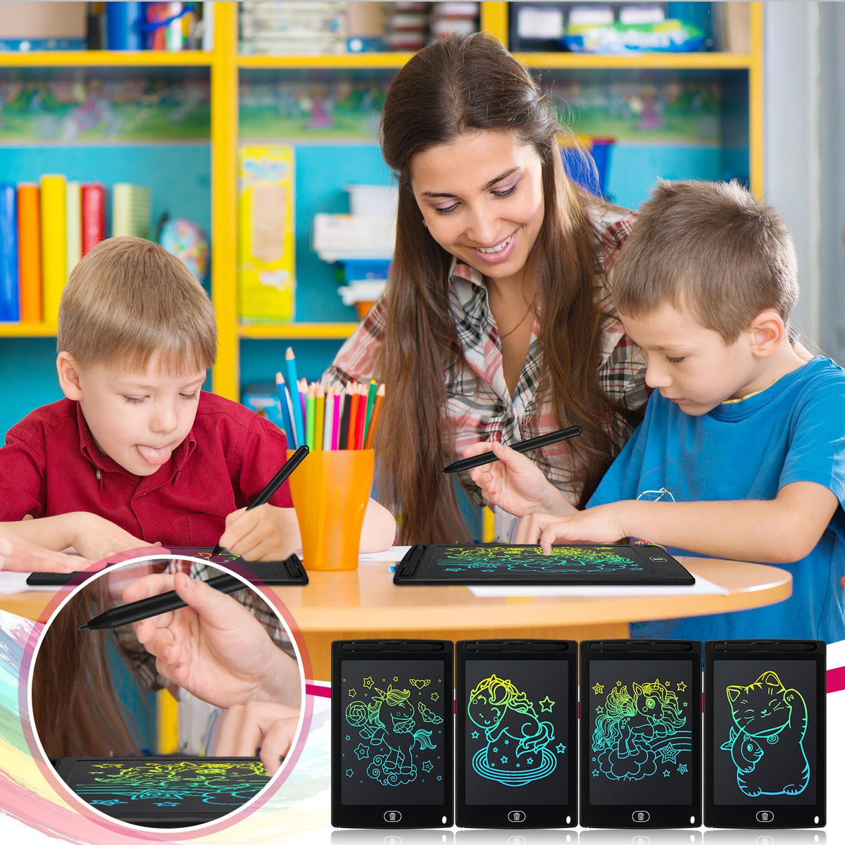 Zhehao 8.5-inch doodle board in use during creative play