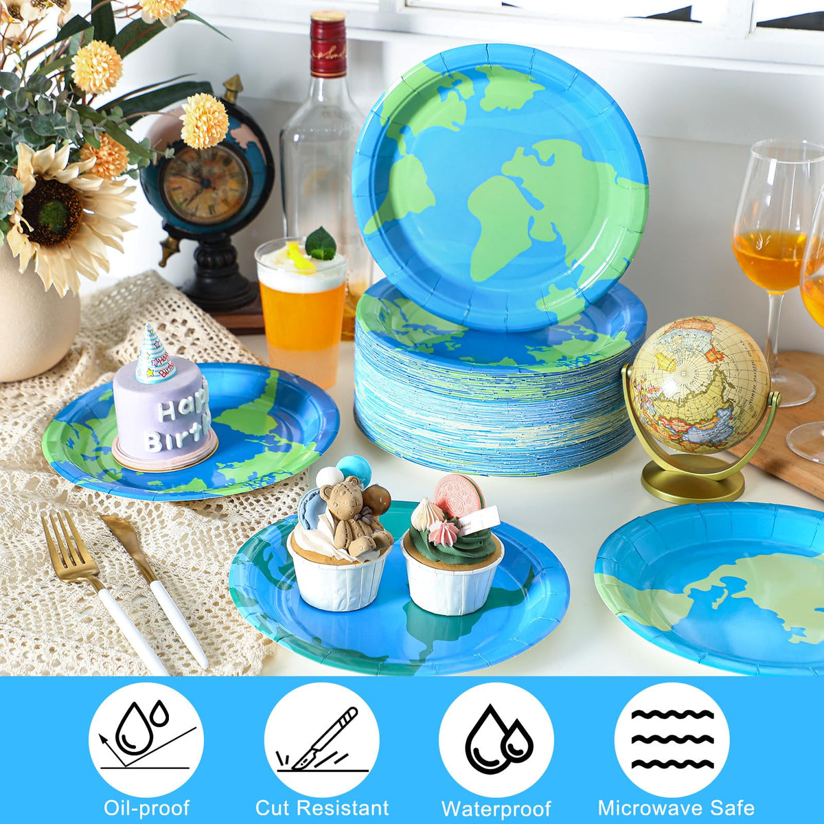 Zhehao bulk pack with 96 plates in four Earth Day designs.