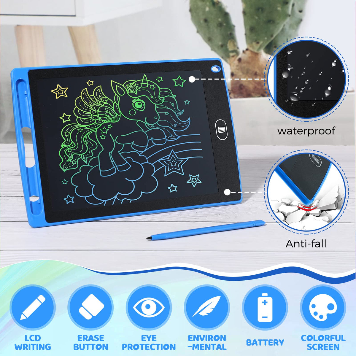 Zhehao eye-friendly LCD screen for comfortable, long drawing sessions.