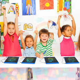 Zhehao kids drawing board blue use in classroom