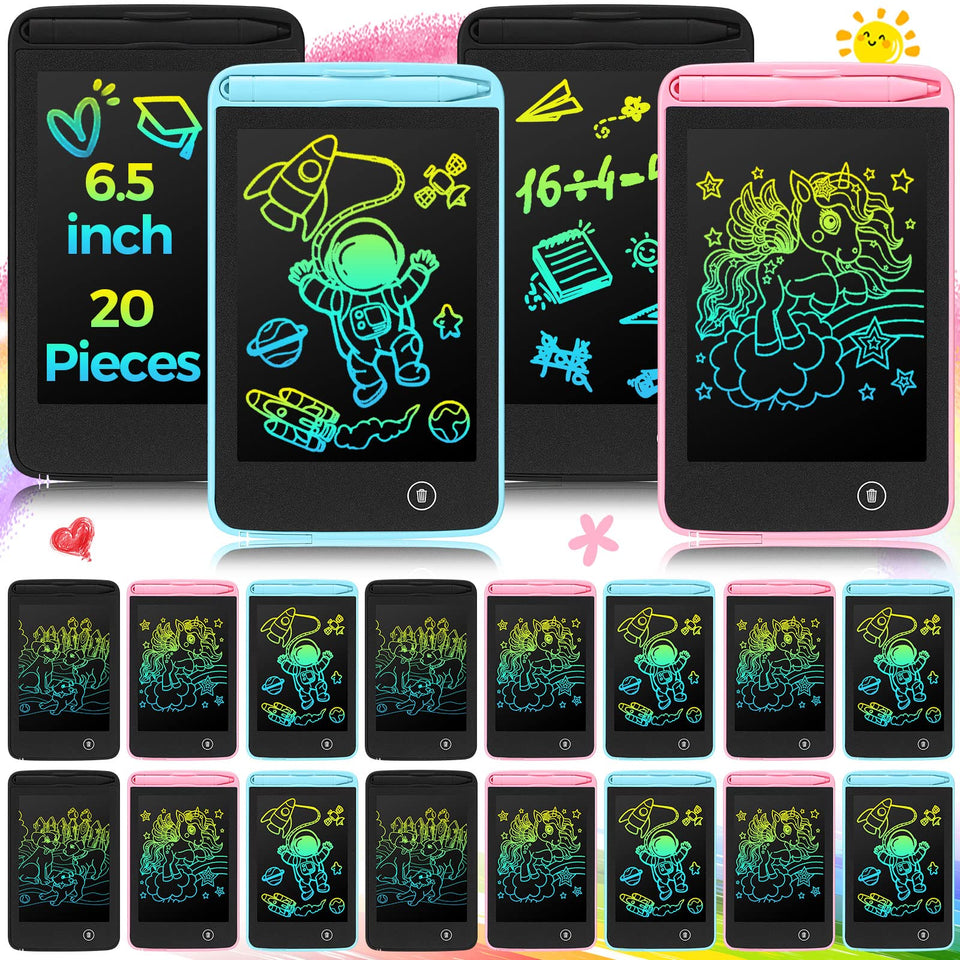Zhehao kids LCD writing tablet, 6.5 inches, portable for on-the-go drawing.