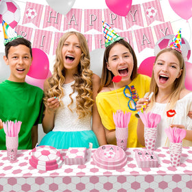Zhehao party setup ready display with sport pattern tableware