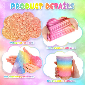 Zhehao pastel rainbow 7-inch plates for light snacks and desserts.